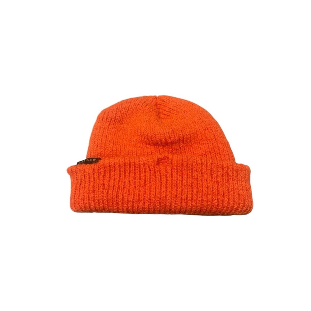 Filson Wool Orange Cap Knit Beanie - Made In USA #11030235